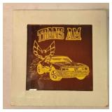 Trans Am wall hanging, image size 5ï¿½"x5ï¿½"