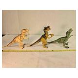 4 Dinosaur T-Rex action figures; poseable