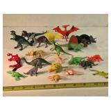 20 Toy dinosaurs, various scales