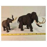 2Wooly Mammoth figures; 5ï¿½" & 4ï¿½" tall