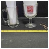 Falstaff Beer memorabilia; Mug, stemmed glass