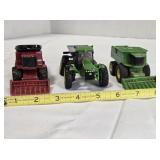 3 Ertl Farm Implements; John Deere combine, 5"