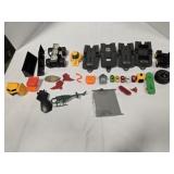 5 metal cars, about 1" a piece; Toy parts