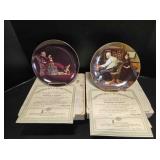 2 Norman Rockwell plates; Golden Moments series