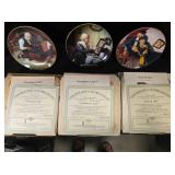 3 Norman Rockwell plates; Golden Moments series