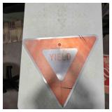 Yield sign, metal triangle, 28"x24ï¿½"