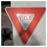 Yield sign, metal triangle, 29"x33"