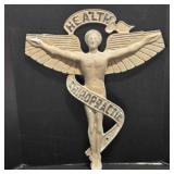 Chiropractic sign; 26"x21ï¿½", wing tips are missing