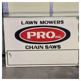Pro Inc Lawn Mowers Chain Saws metal sign