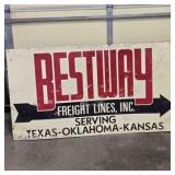 Bestway Freight Lines, Inc metal sign