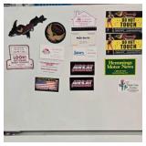 15 Refrigerator magnets, 1 w/thermometer