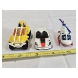 3 Hot Wheels vehicles; Jungle helicopter