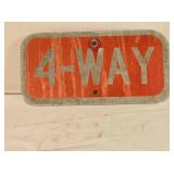 Metal 4-Way street sign (12"x6")