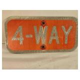 Metal 4-Way street sign (12"x6")