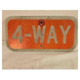 Metal 4-Way street sign (12"x6")