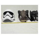3 Lifesize masks; Batman light up mask, not tested