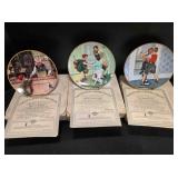3 Norman Rockwell plates; Coming of Age Collection