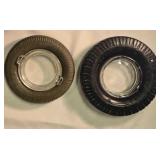 2 tire ashtrays, Goodyear, no name
