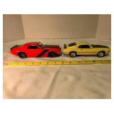 2 sports model cars; 1971 Chevy Camaro, 1:24 scale