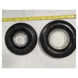 2 tire ashtrays; India Tire & General