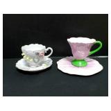 Teleflora & floral porcelain teacup/saucer sets