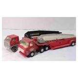 2 Vintage Tonka steel/plastic fire ladder trucks