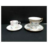 Floral "Congratulations" teacup/saucer sets