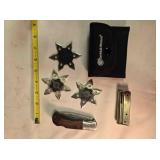4 throwing stars w/pouch, Smith & Wesson