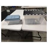 2 storage bins/tubs w lids