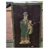 Confucius w/child wood panel
