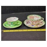 2 teacups & saucers; Occupied Japan (1945-1952)