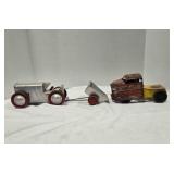 Metal truck & metal car & dump trailer