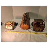 3 vintage vehicles; Ertl Semi-tractor & tanker