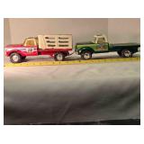 2 Nylint Farms trucks; Flatbed, 12" long