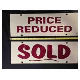 Realtor signs; SOLD & Price Reduced