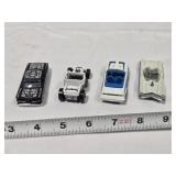 4 Hot Wheels cars; 