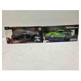 2 diecast cars; Fast & Furious models, 8" long