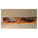 2 Johnny Lightning die cast model cars, 1:24 scale