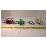 4 flying machines; Tri-plane (5ï¿½" long)