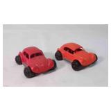 2 Vintage Tonka Totes Volkswagen Beetle cars