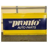 Pronto Auto Parts plastic sign, 72"x36"