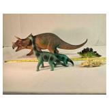 5 model dinosaurs; 2 are mommy & baby