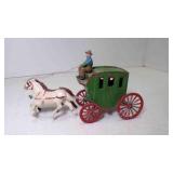 Vintage Metal Toy Stagecoach - Made in France