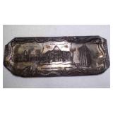 Vintage Japan Metal Souvenir Tray Ornate Dragon