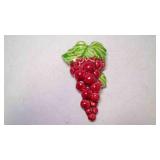 Vintage Ceramic Grape Wall Pocket