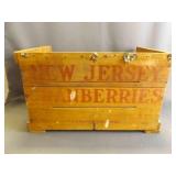 Antique Wood Cranberry Crate from New Jersey