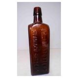 Vintage Brown Amber Glass Dr. J. Hostetter