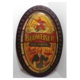 8" X 12" Oval Plastic Budweiser King of Beers