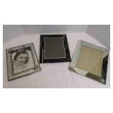 3 Vintage Art Deco Picture Frames - 1 w/Metal