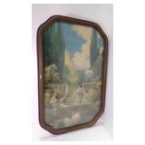 Vintage Art Deco Framed Print "Love